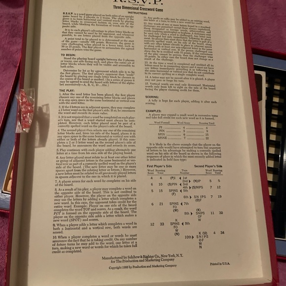 Classic Word Game with Blue and Cream Design Vintage - Picture 7 of 12